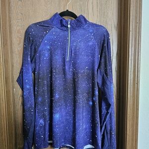 Dapple Bay Galaxy Print Quarter Zip Top | Equestrian | Size XL